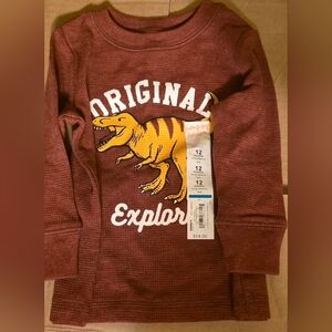 Jumping Beans Original Explorer Dinosaur Tee - Burgundy